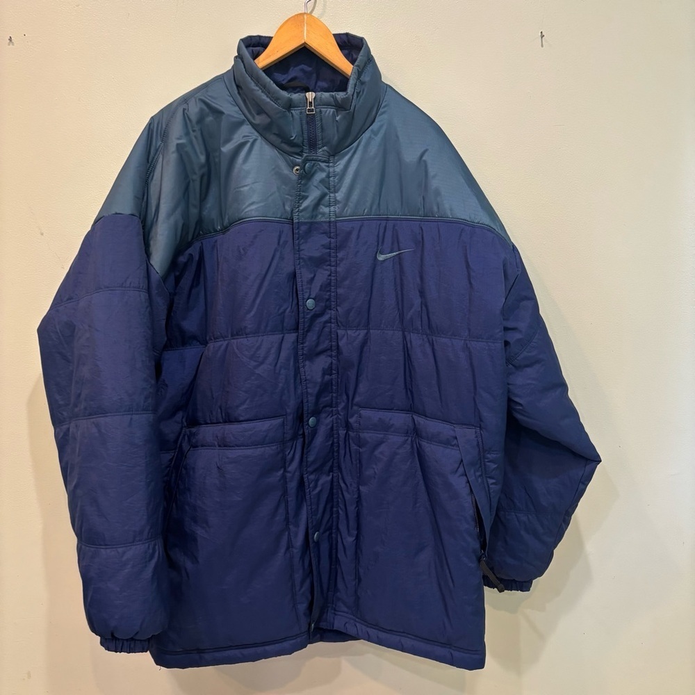 Vintage Nike 90’s Puffer Parka Full Zip Coat Jacket Men’s Size XL